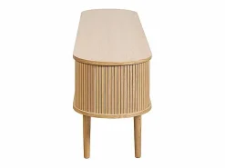Miliboo Mueble TV de roble claro con almacenaje y 2 puertas correderas 180 cm EPIC Beige Online