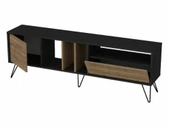 Concept-Usine Mueble Tv|Mueble TV madera y dorado con almacenaje 180 cm BEARN