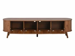 Hauss Spole Mueble TV vintage 180x38x47 cm en color madera oscura con 4 puertas Color natural oscuro Outlet