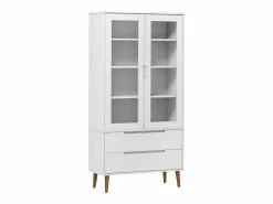 Mueble vitrina MOLDE madera maciza de pino 90x35x175 cm^Clicnbuy