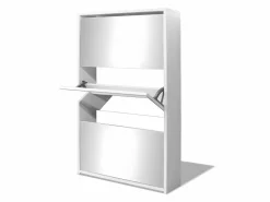 Zapatero|Mueble zapatero 3 niveles y espejo 63x17x102,5 cm ES408565