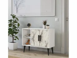 Vajilla|Vajilla|Mueble zapatero moderno para recibidor y salón 90x35x70cm Arizona - Efecto mármol