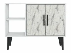 Vajilla|Vajilla|Mueble zapatero moderno para recibidor y salón 90x35x70cm Arizona - Efecto mármol
