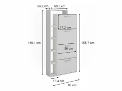 Mueble zapatero 80x24.2x166.1 orlando^Vicco Best