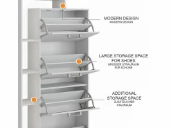 Mueble zapatero 80x24.2x166.1 orlando^Vicco Best