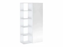 Vente-unique Zapatero|Mueble De Almacenaje|Mueble zapatero con 4 estantes y 1 puerta espejo - - SYLANY