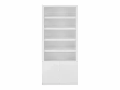 Vente-unique Zapatero|Mueble De Almacenaje|Mueble zapatero de 5 estantes y 2 puertas con luces LED en MDF - - DOLMINA