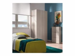 Loungitude Mueble zapatero de 3 puertas abatibles - L60 cm Color natural claro Online