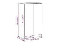 vidaxl Zapatero|Mueble De Almacenaje|Mueble zapatero madera ingeniería roble artisian 59x35x100,5 cm