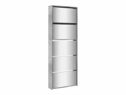 Mueble zapatero y espejo 5 niveles hormigón 63x17x169,5 cm ES309503^ Online