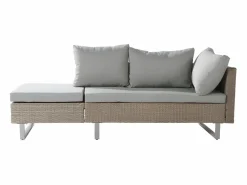 ModernLuxe Muebles de jardín modulares de ratán PE - aptos para 4 o 5 personas - mesa de centro de tablones de plástico - Taupe Gris New