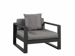 MYLIA Salones De Jardín|Muebles de salón para jardín : un sofá de 3 plazas, 2 sillones, una mesa de centro - antracita - MOLOKAI