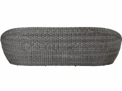 MYLIA Salones De Jardín|Muebles de salón para jardín de resina trenzada : sofá, 2 sillones y mesa de centro - WHITEHEAVEN