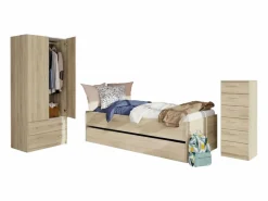 Muebles Dormitorio Tibet Natural Roble Cambrian (Cama 105x190 cm)^ Best