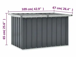 Nancy Caja de almacenaje para jardín 109x67x65 cm^Garden Furniture Best