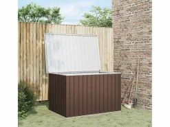 Nancy Caja de almacenaje para jardín marrón 149x99x93 cm^Garden Furniture Outlet