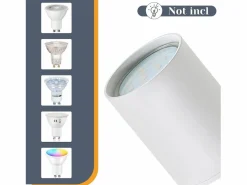 NETTLIFE 5 focos de techo LED s GU10 llama 330° giratorio lámpara de pared industrial moderna para sala de estar dormitorio sin bombilla Blanco New
