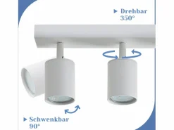 6 focos de techo LED GU10 s orientables 350° para salón dormitorio cocina sin bombilla^NETTLIFE Online