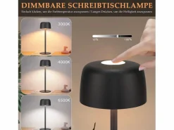 NETTLIFE Lámpara De Mesa|- Lámpara de mesa LED inalámbrica (2 unidades), atenuación continua y batería