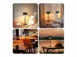 NETTLIFE Lámpara De Mesa|- Lámpara de mesa LED inalámbrica (2 unidades), atenuación continua y batería