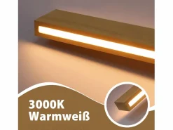 - Lámpara de pared LED de madera para interiores (100 cm, 36 W, luz indirecta, arriba y abajo, blanco cálido de 3000 K)^NETTLIFE Clearance