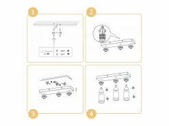 NETTLIFE Plafón|Foco de techo Focos de techo s GU10 Foco de pared de madera giratorio 350°