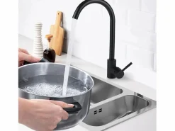 Grifo de cocina Grifo de alta presión Grifo de fregadero de cocina de acero inoxidable giratorio 360°^NETTLIFE Outlet