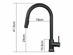 NETTLIFE Grifo De Cocina|Grifo de cocina con ducha de mano extensible, alta presión, acero inoxidable de doble chorro y giratorio 360 °,