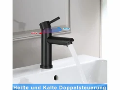 NETTLIFE Grifo|Grifo de fregadero Grifo de agua caliente / fría Grifo de alta presión de acero inoxidable