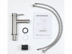 NETTLIFE Grifo|Grifo de fregadero Grifo de agua caliente / fría Grifo de alta presión de acero inoxidable