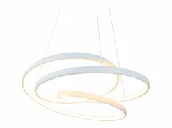 NETTLIFE Lámpara Colgante LED Diam.50CM 55W Mesa de de Hierro Lámpara de Mesa de Moderna Regulable con Control Remoto para Dormitorio Blanco Discount
