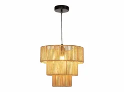 Lámpara colgante para mesa de comedor, lámpara colgante para salón, lámpara colgante de ratán bohemia, Ø35 cm, 1 bombilla^NETTLIFE Sale