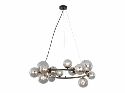 NETTLIFE Lámpara colgante para mesa de comedor - lámpara colgante para salón, lámpara colgante de 14 bombillas G9. Gris antracita Discount