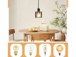 Lámpara Colgante de Hierro Diam.11cm E27 Max.40w Vintage 1 Bombilla Lámpara de Lámpara Colgante Industrial Retro para Sala de Estar^NETTLIFE Discount