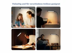 Lámpara de escritorio LED regulable con abrazadera, color , 5 colores y 5 niveles de brillo, 11 W, protección ocular flexible.^NETTLIFE Clearance