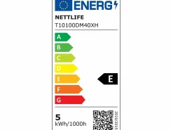 NETTLIFE Lámpara De Escritorio|Lámpara de escritorio con abrazadera LED negra, 3 colores, 5 niveles de brillo, USB, 5 W, luz diurna, protección ocular, flexible.