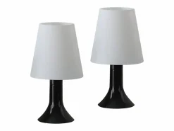 NETTLIFE Lámpara De Mesa|Lámpara de mesa para salón, lámpara de noche con cable, juego de 2 lámparas pequeñas E14, lámparas de mesa modernas