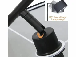 Lámpara de pie de salón negra: tela de diseño moderno Casquillo E27 máx. 40W con interruptor de pie Lámpara de cama de 166 cm sin bombilla.^NETTLIFE Best