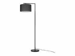 Lámpara de pie de salón negra: tela de diseño moderno Casquillo E27 máx. 40W con interruptor de pie Lámpara de cama de 166 cm sin bombilla.^NETTLIFE Best