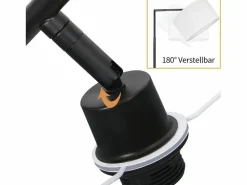 NETTLIFE Lámpara de pie E27 Lámpara de pie interruptor de pie 166cm pantalla de tela de diseño máx. 40W - sin bombilla Blanco Online