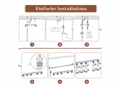 NETTLIFE Plafón|Lámpara de techo moderna con 5 focos: focos s GU10 orientables 355°, interior de metal para cocina, salón, dormitorio, sin bombilla