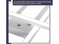 Lámpara de Techo LED Regulable 50W con Mando a Distancia Diseño Moderno Salón Dormitorio Geométrico para Cocina Pasillo^NETTLIFE Clearance