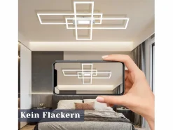 Lámpara de Techo LED Regulable 50W con Mando a Distancia Diseño Moderno Salón Dormitorio Geométrico para Cocina Pasillo^NETTLIFE Clearance