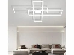 Lámpara de Techo LED Regulable 50W con Mando a Distancia Diseño Moderno Salón Dormitorio Geométrico para Cocina Pasillo^NETTLIFE Clearance