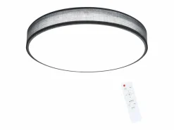 NETTLIFE Lámpara de Techo LED 38W Redonda Moderna Regulable con Control Remoto Lámpara de Dormitorio con Pantalla de Tela Lámpara de para Gris Clearance