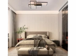 NETTLIFE Plafón|. Lámpara de techo LED regulable: lámpara de techo de 65 cm de largo, color , lámpara para salón de 65 W, moderna,