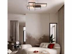 NETTLIFE Plafón|. Lámpara de techo LED regulable: lámpara de techo de 65 cm de largo, color , lámpara para salón de 65 W, moderna,
