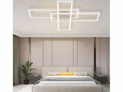 NETTLIFE Plafón|, Lámpara de techo LED para salón, RGB, cambio de color, regulable en intensidad con control remoto, para habitación, lámpara moderna de 50W.