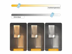 NETTLIFE Lámpara de Techo LED Metal 48W 80CM Lámpara de Salón Moderna Regulable con Diseño Rectangular para Dormitorio Infantil Blanco Clearance