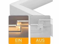 NETTLIFE Lámpara de Techo LED Metal 48W 80CM Lámpara de Salón Moderna Regulable con Diseño Rectangular para Dormitorio Infantil Blanco Clearance